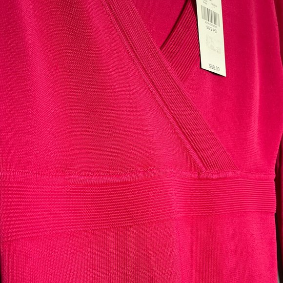 NWT Valerie Stevens Pink Stretch V Neck Size‎ PS - Picture 4 of 10